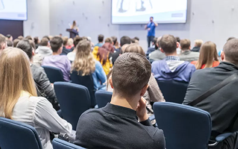 A conference audience